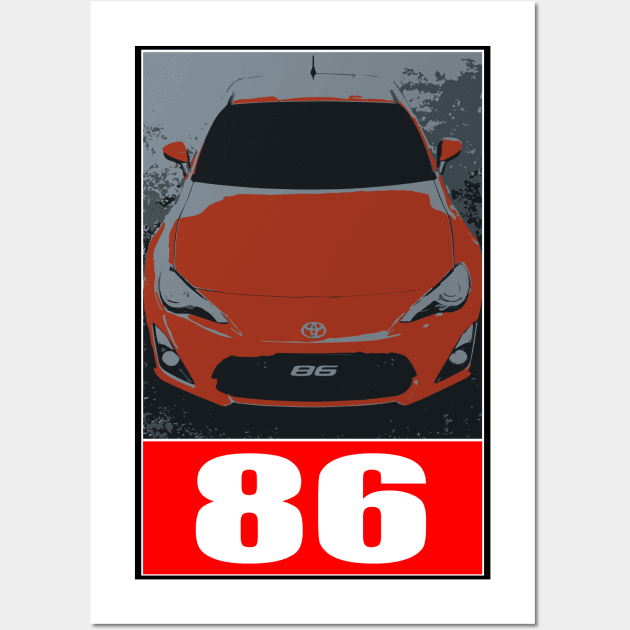 Toyota GT86 Wall Art by 5thmonkey